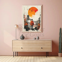 Japanese Tranquility in Autumn - Cultural or Heritage Poster PosterGoat