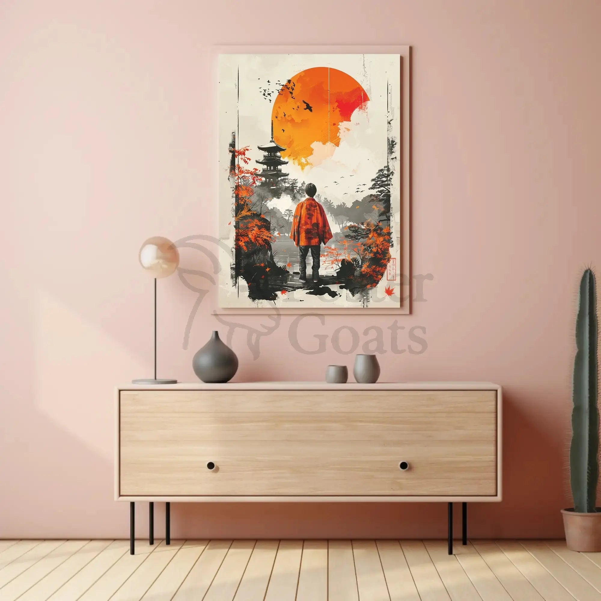 Japanese Tranquility in Autumn - Cultural or Heritage Poster PosterGoat