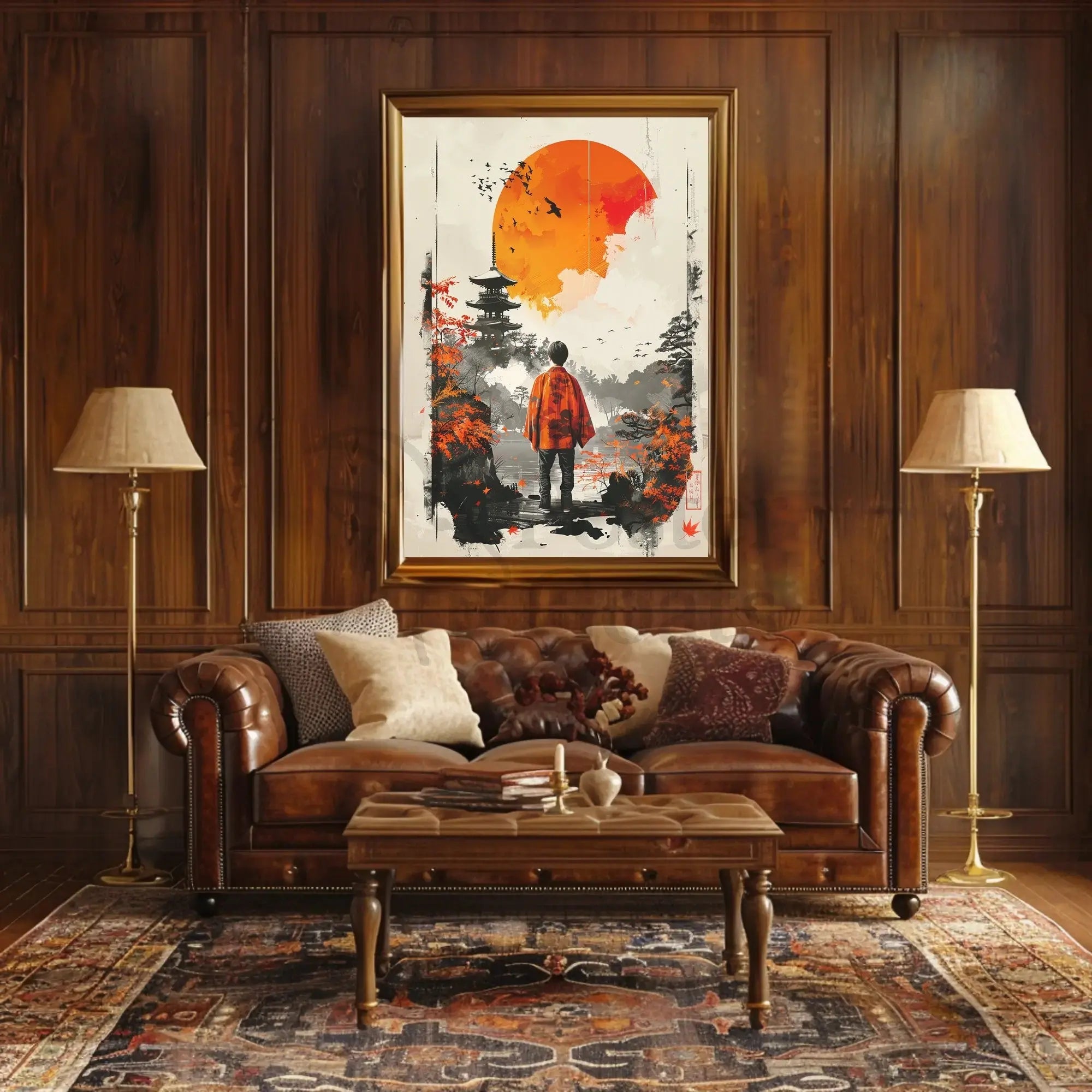 Japanese Tranquility in Autumn - Cultural or Heritage Poster PosterGoat