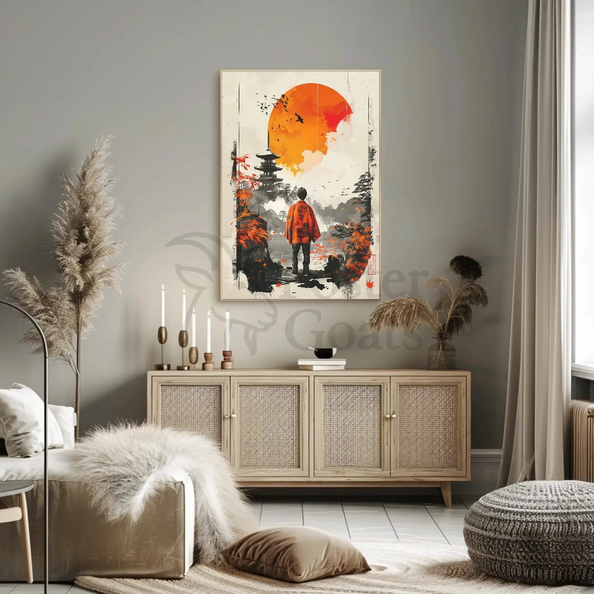 Japanese Tranquility in Autumn - Cultural or Heritage Poster PosterGoat