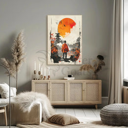 Japanese Tranquility in Autumn - Cultural or Heritage Poster PosterGoat