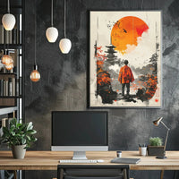 Japanese Tranquility in Autumn - Cultural or Heritage Poster PosterGoat