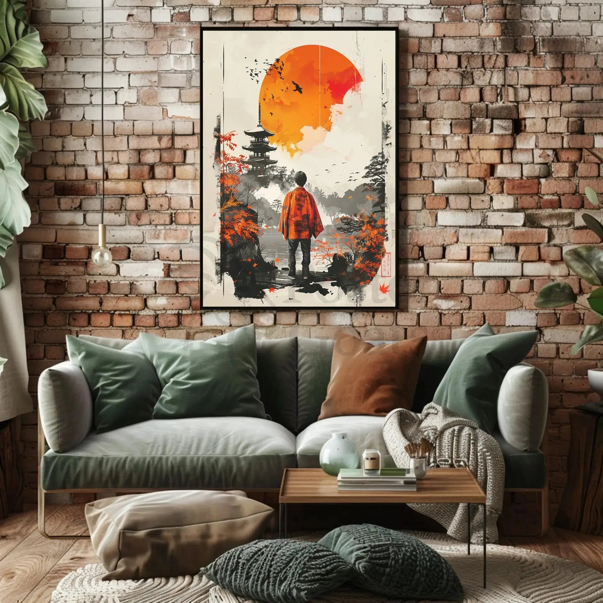 Japanese Tranquility in Autumn - Cultural or Heritage Poster PosterGoat