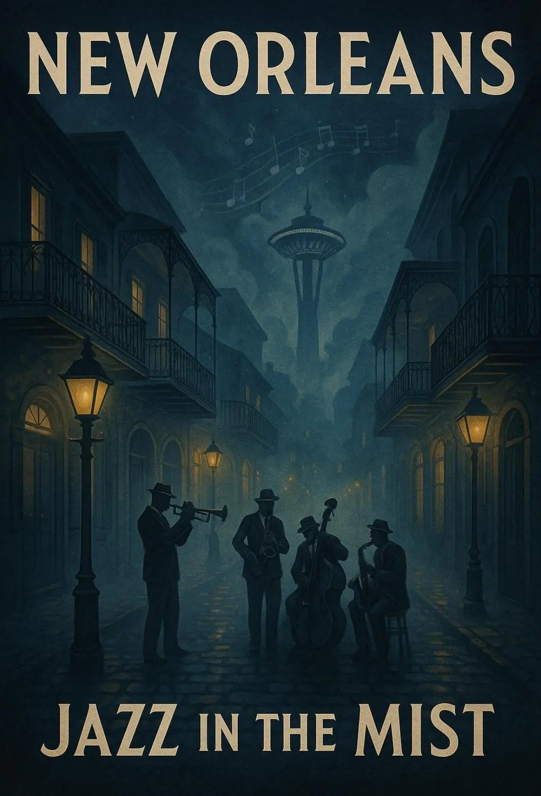 Jazz in the Mist: New Orleans Cultural Heritage Poster PosterGoat