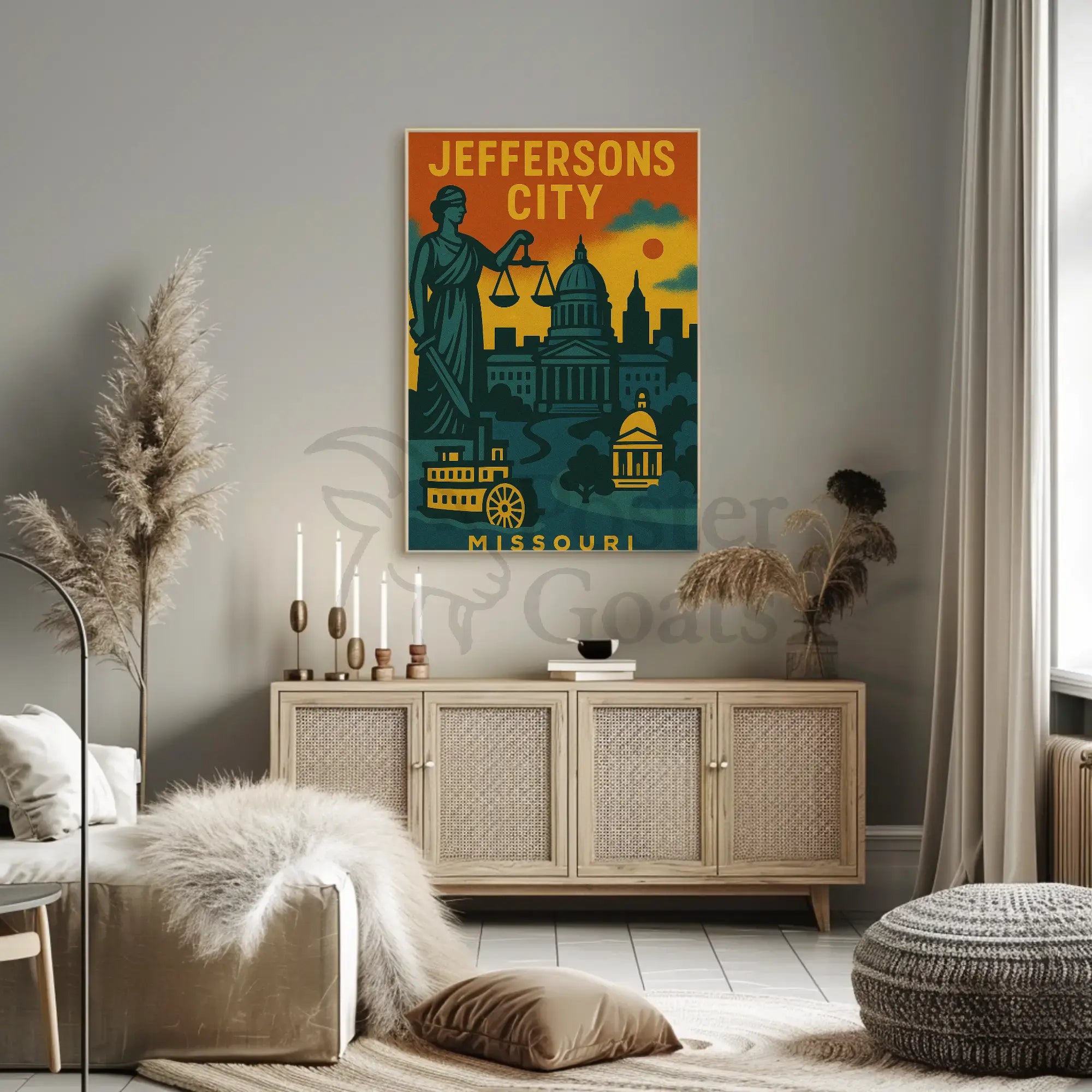 Jefferson City Lady Justice WPA-Style Political Poster PosterGoat