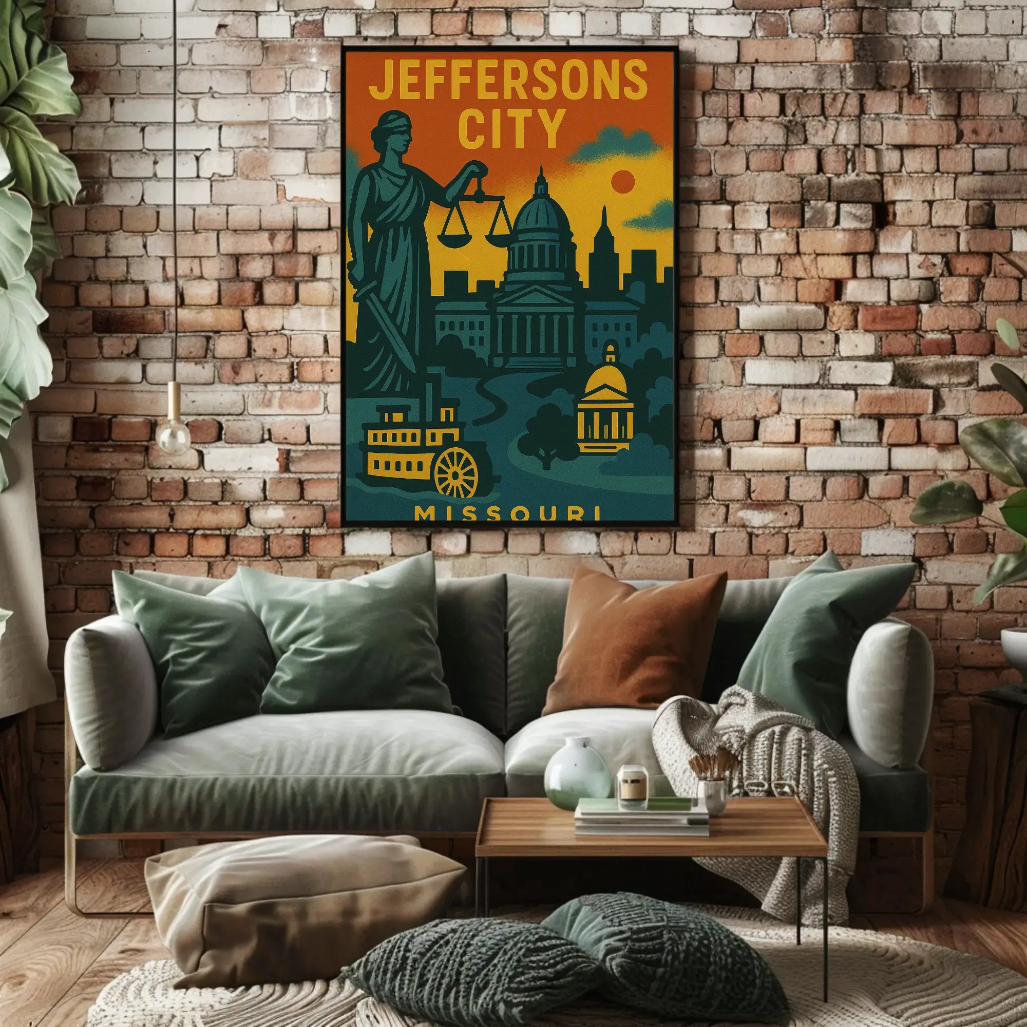 Jefferson City Lady Justice WPA-Style Political Poster PosterGoat