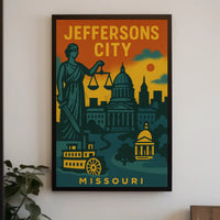 Jefferson City Lady Justice WPA-Style Political Poster PosterGoat