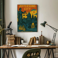 Jefferson City Lady Justice WPA-Style Political Poster PosterGoat
