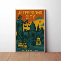 Jefferson City Lady Justice WPA-Style Political Poster PosterGoat