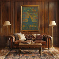 Jefferson City Vintage Travel Art Poster PosterGoat