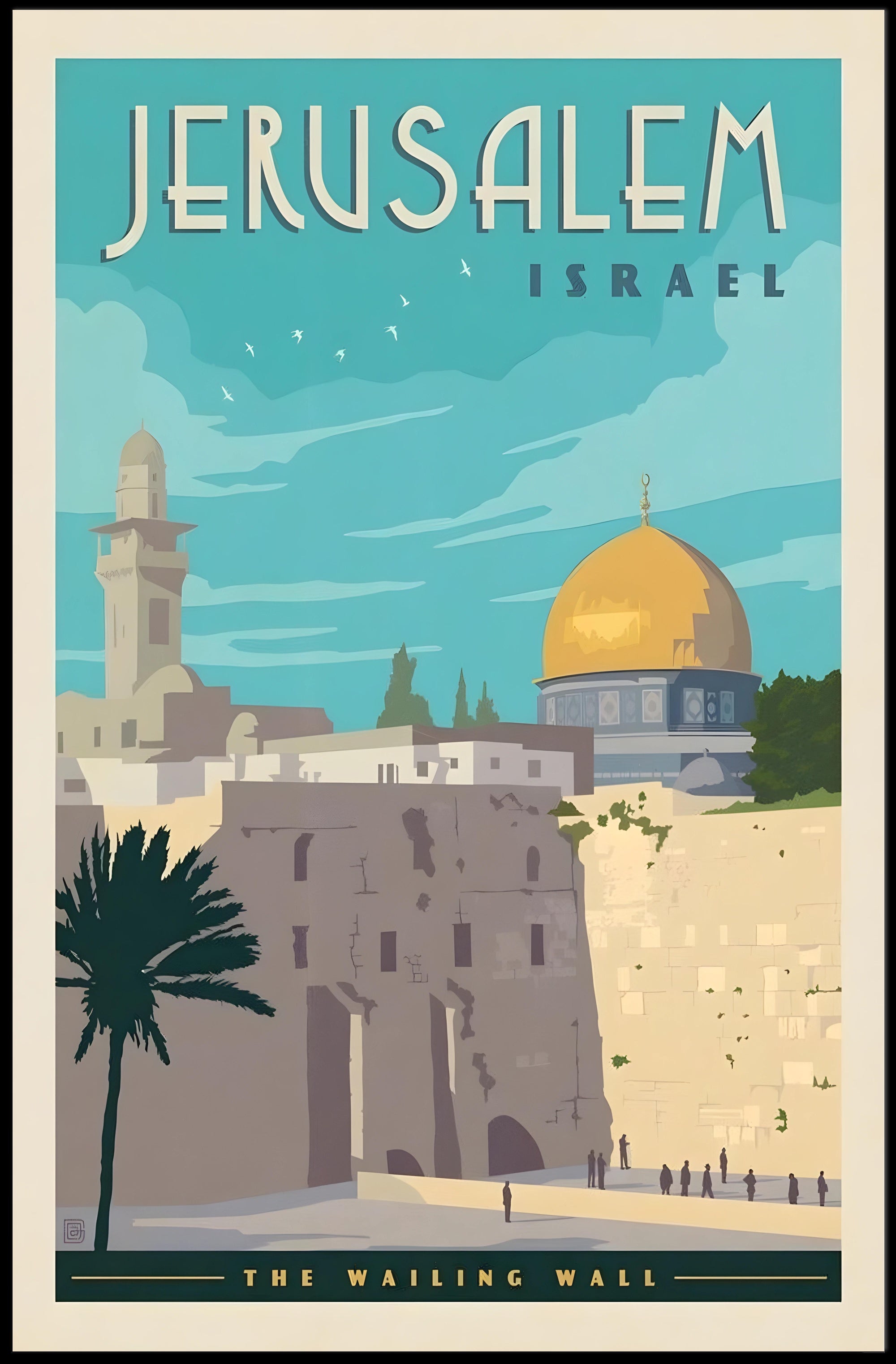 Jerusalem Heritage Vintage Travel Poster PosterGoat