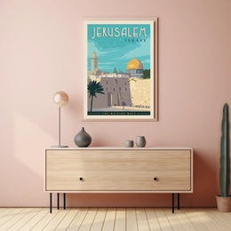 Jerusalem Heritage Vintage Travel Poster PosterGoat