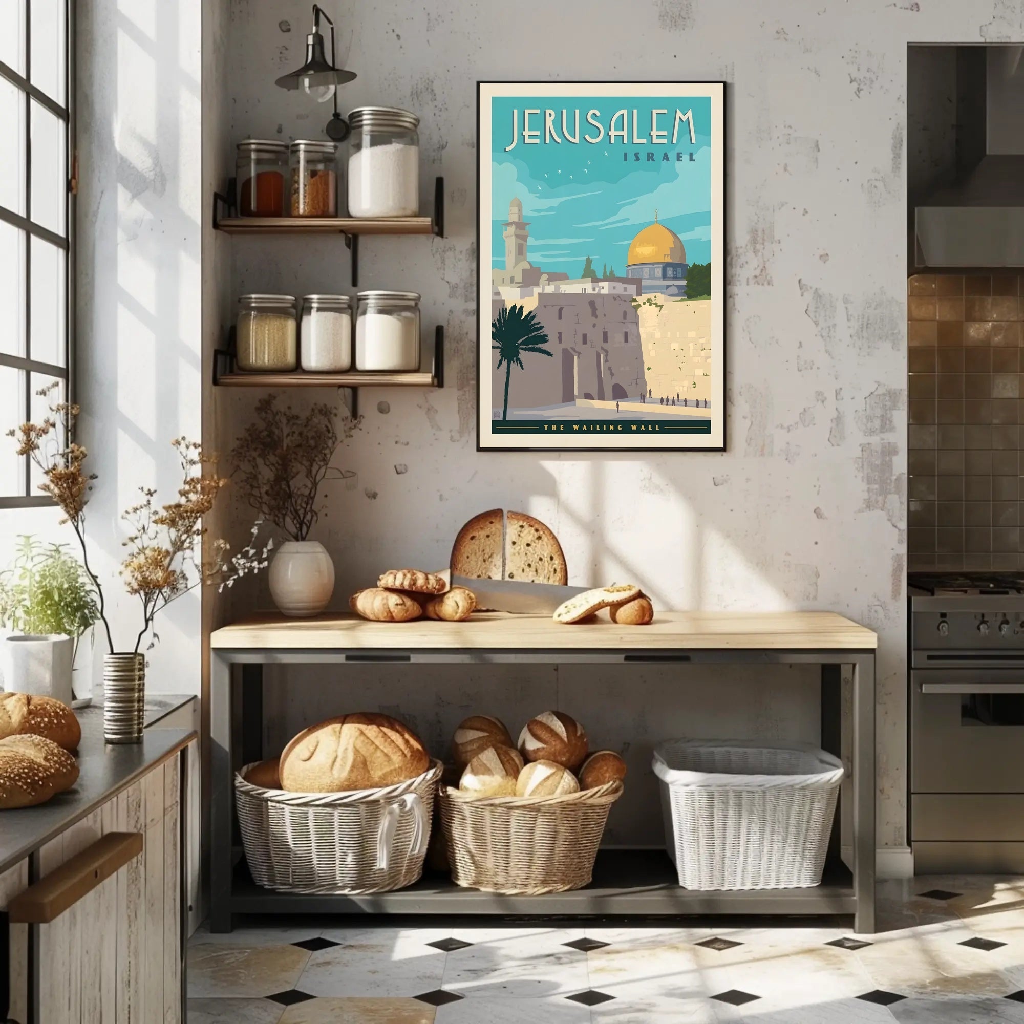 Jerusalem Heritage Vintage Travel Poster PosterGoat
