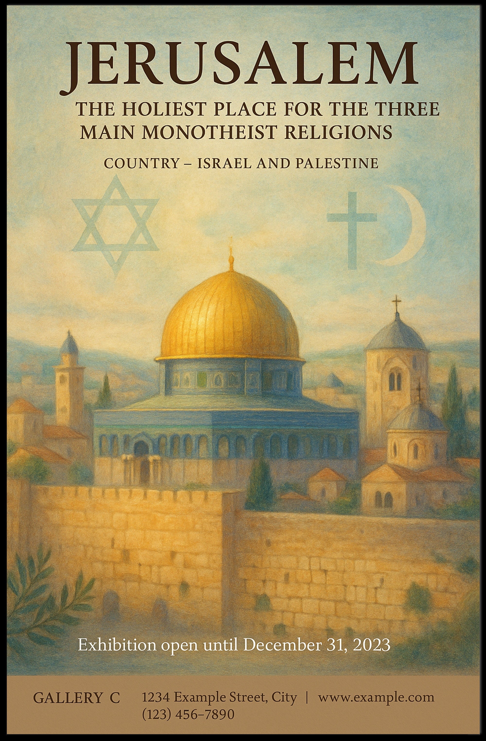 Jerusalem Holiest Place Wall Art Print PosterGoat