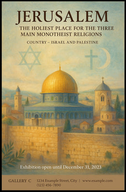 Jerusalem Holiest Place Wall Art Print PosterGoat