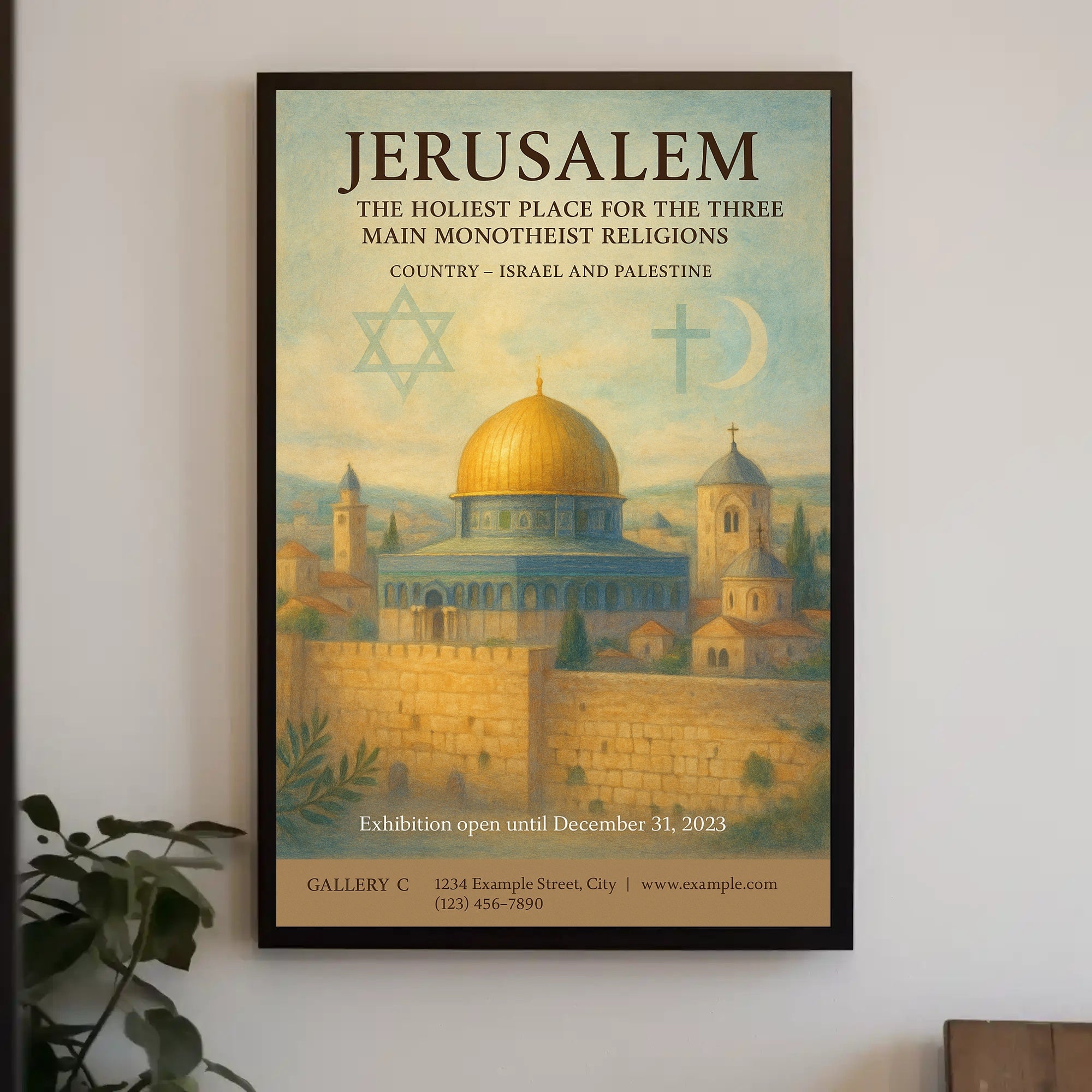 Jerusalem Holiest Place Wall Art Print PosterGoat