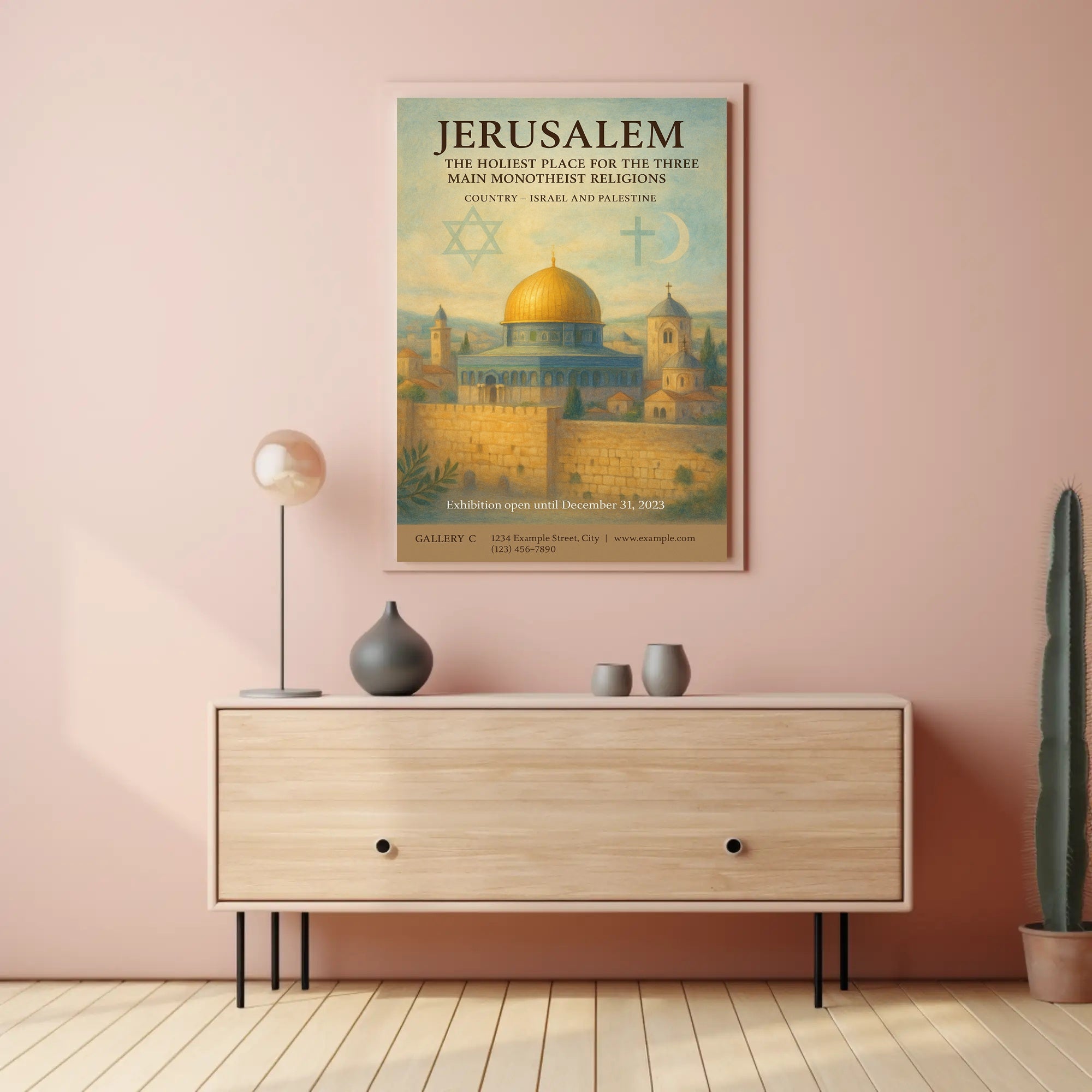 Jerusalem Holiest Place Wall Art Print PosterGoat