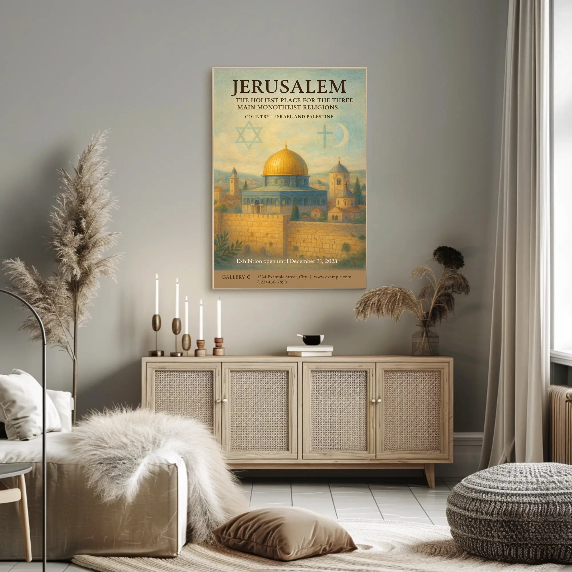 Jerusalem Holiest Place Wall Art Print PosterGoat