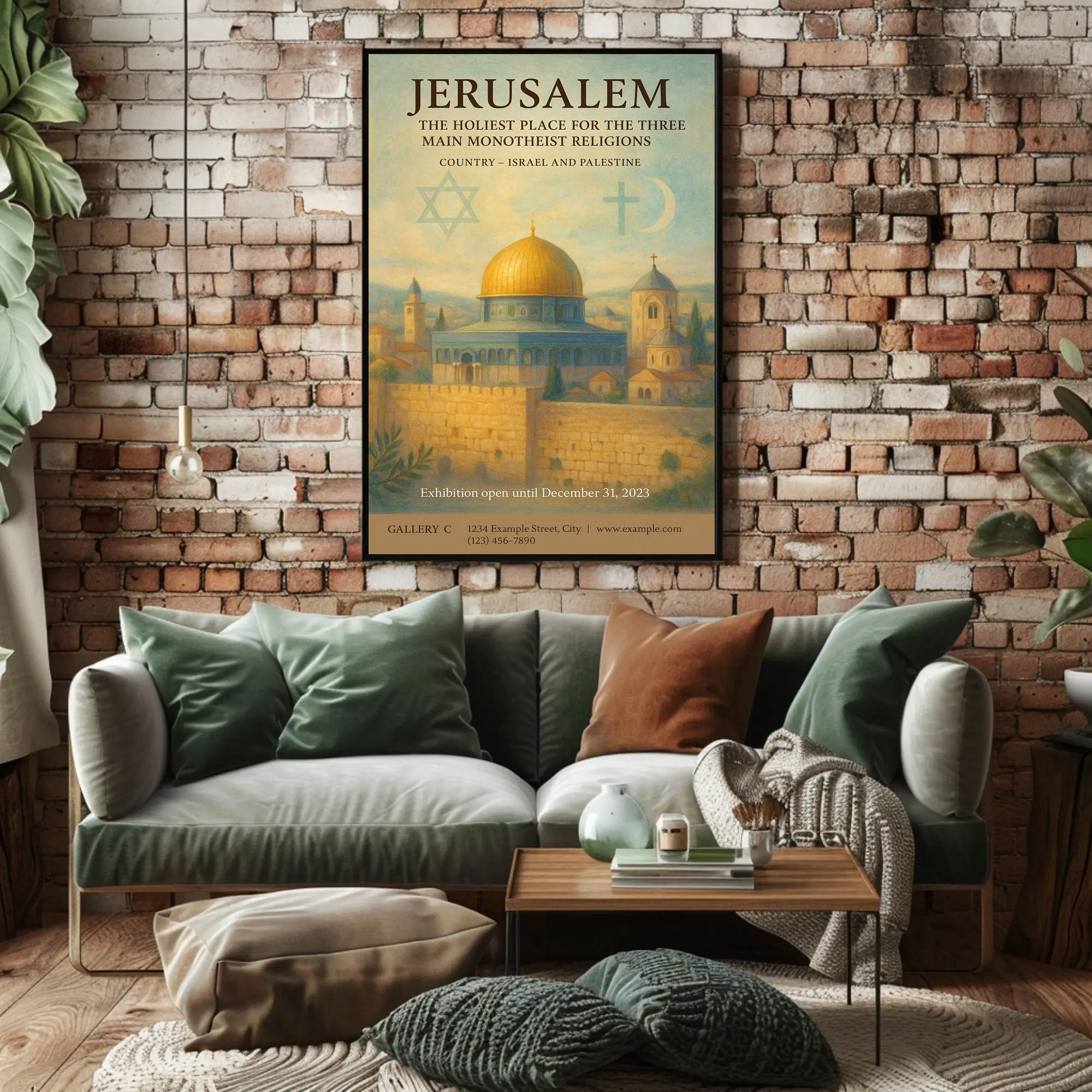 Jerusalem Holiest Place Wall Art Print PosterGoat