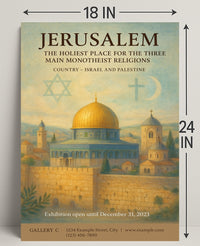 Jerusalem Holiest Place Wall Art Print PosterGoat