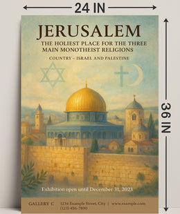 Jerusalem Holiest Place Wall Art Print PosterGoat
