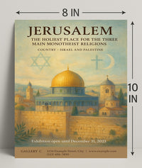 Jerusalem Holiest Place Wall Art Print PosterGoat