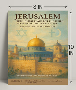 Jerusalem Holiest Place Wall Art Print PosterGoat
