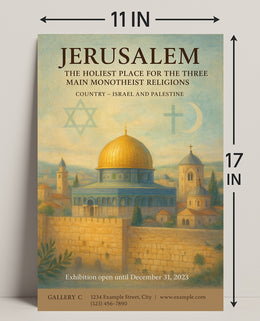 Jerusalem Holiest Place Wall Art Print PosterGoat