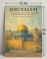 Jerusalem Holiest Place Wall Art Print PosterGoat