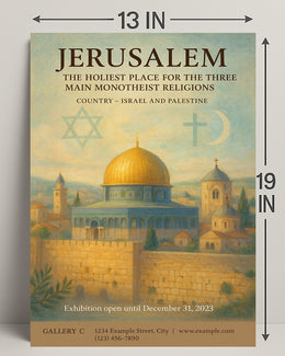 Jerusalem Holiest Place Wall Art Print PosterGoat
