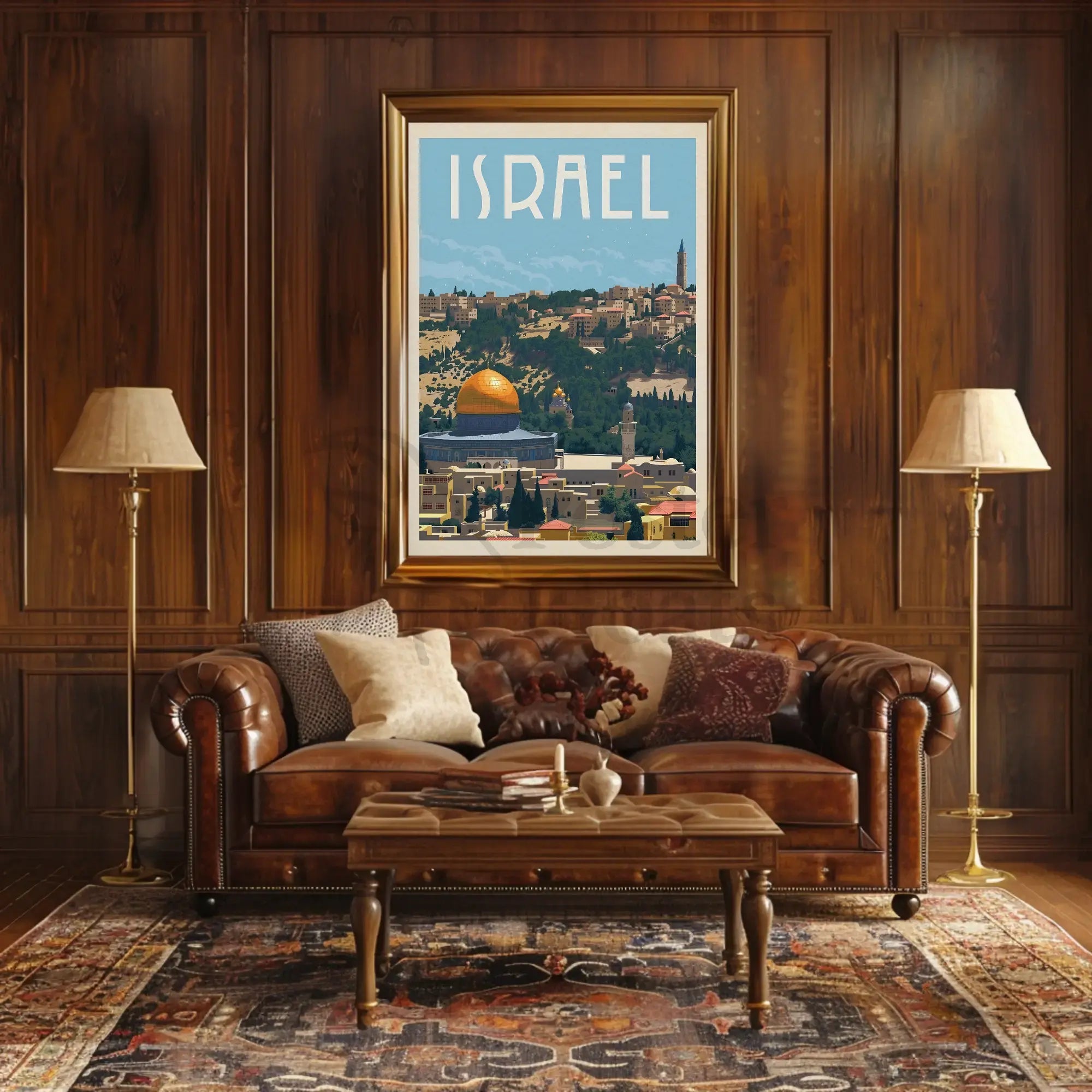 Jerusalem's Historic Beauty Vintage Travel Poster PosterGoat