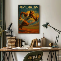 Jesse Owens Breaking Barriers Poster Art Print PosterGoat