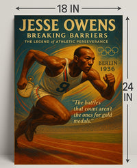 Jesse Owens Breaking Barriers Poster Art Print PosterGoat