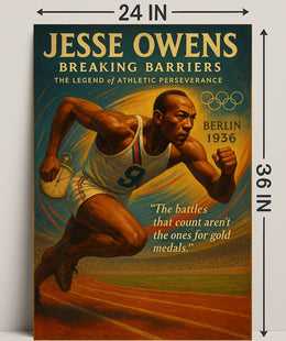 Jesse Owens Breaking Barriers Poster Art Print PosterGoat