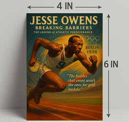 Jesse Owens Breaking Barriers Poster Art Print PosterGoat