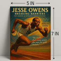 Jesse Owens Breaking Barriers Poster Art Print PosterGoat