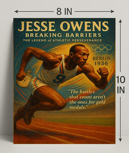 Jesse Owens Breaking Barriers Poster Art Print PosterGoat