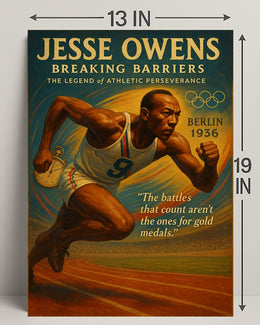 Jesse Owens Breaking Barriers Poster Art Print PosterGoat