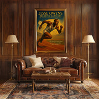 Jesse Owens Breaking Barriers Wall Art PosterGoat