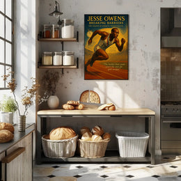 Jesse Owens Breaking Barriers Wall Art PosterGoat