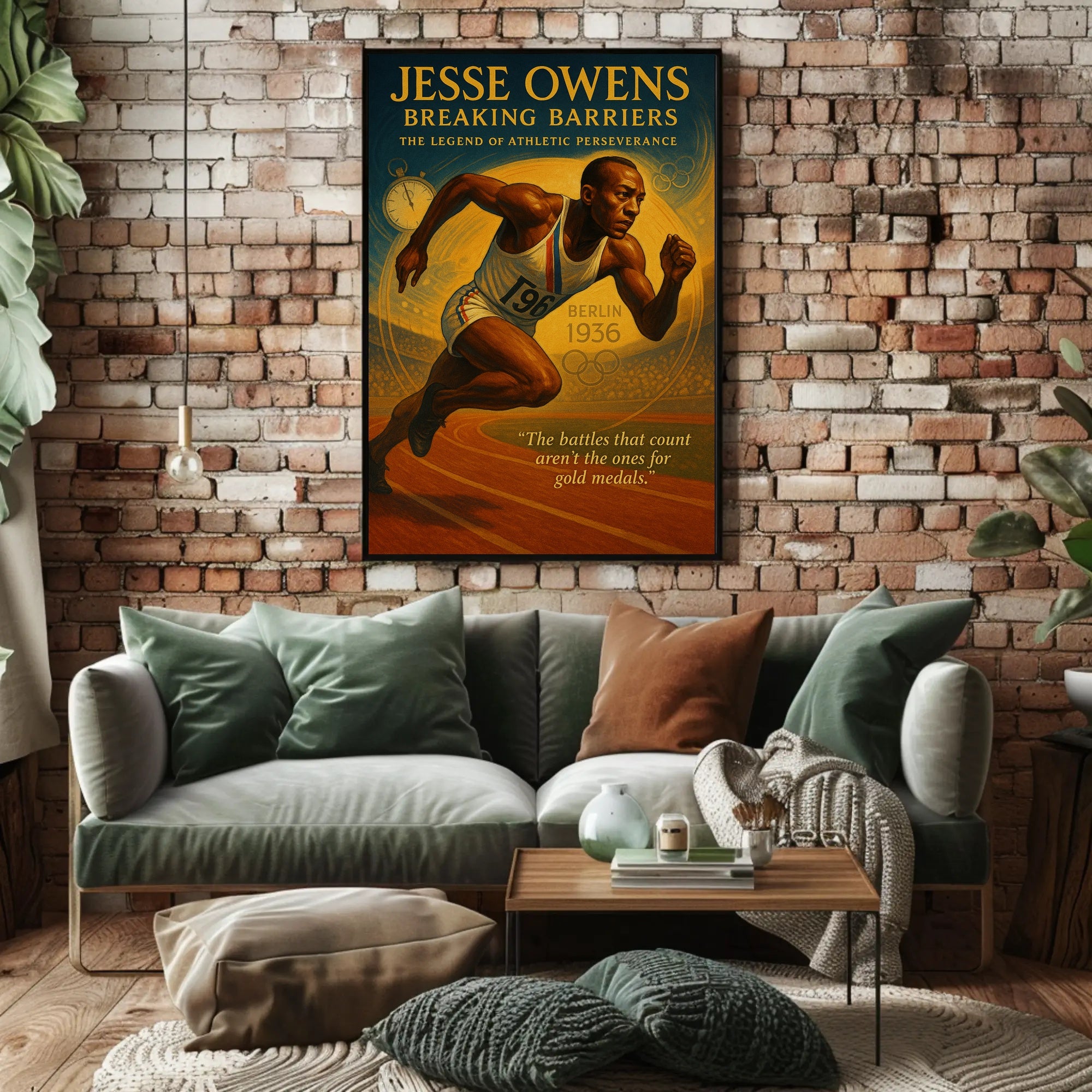 Jesse Owens Breaking Barriers Wall Art PosterGoat