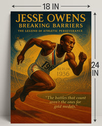 Jesse Owens Breaking Barriers Wall Art PosterGoat