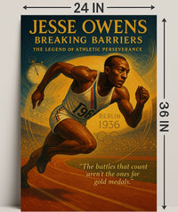 Jesse Owens Breaking Barriers Wall Art PosterGoat