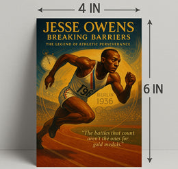 Jesse Owens Breaking Barriers Wall Art PosterGoat
