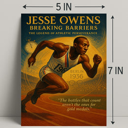 Jesse Owens Breaking Barriers Wall Art PosterGoat