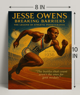 Jesse Owens Breaking Barriers Wall Art PosterGoat