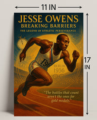 Jesse Owens Breaking Barriers Wall Art PosterGoat