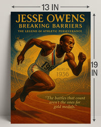 Jesse Owens Breaking Barriers Wall Art PosterGoat