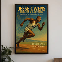 Jesse Owens Breaking Barriers Wall Art PosterGoat