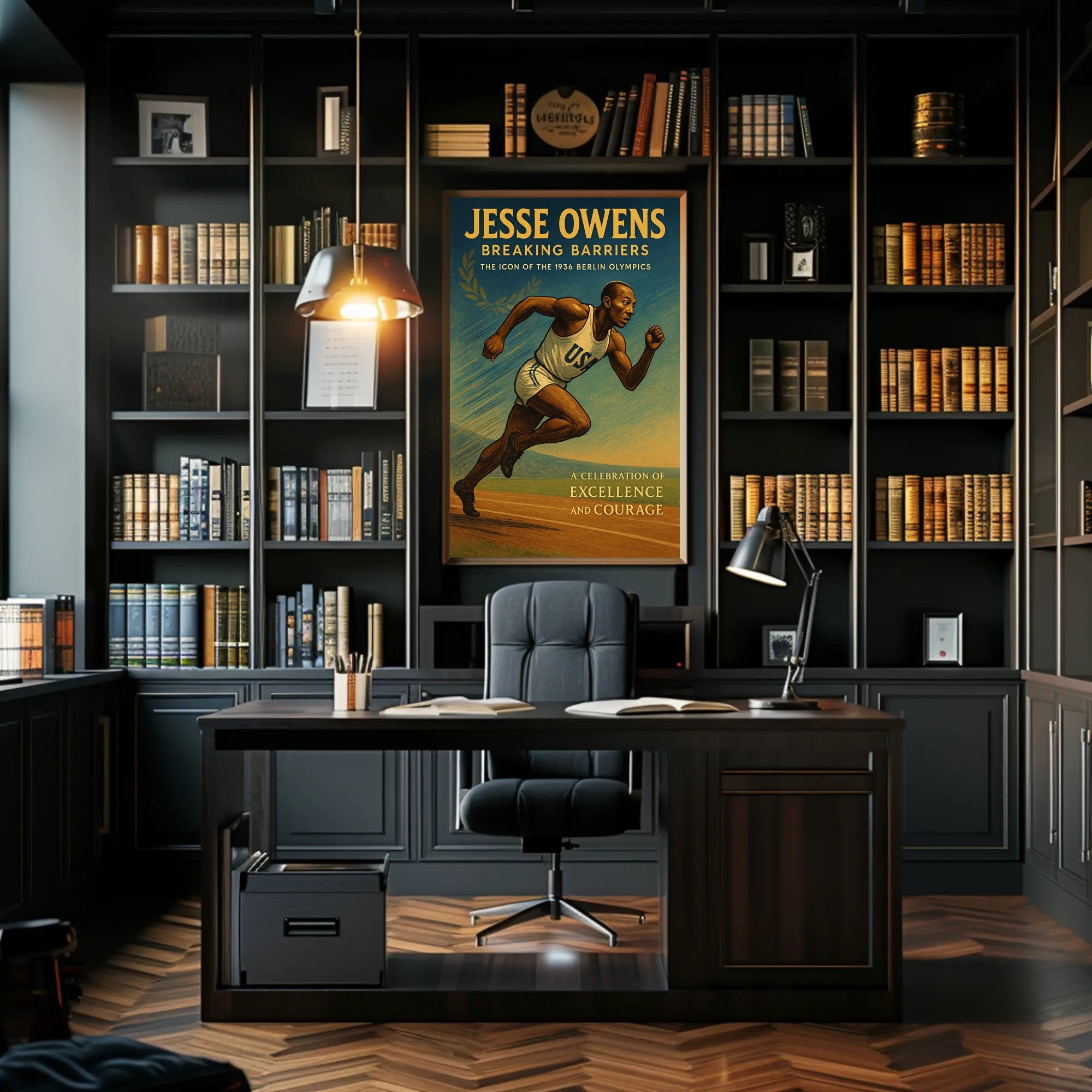 Jesse Owens Breaking Barriers Wall Art PosterGoat